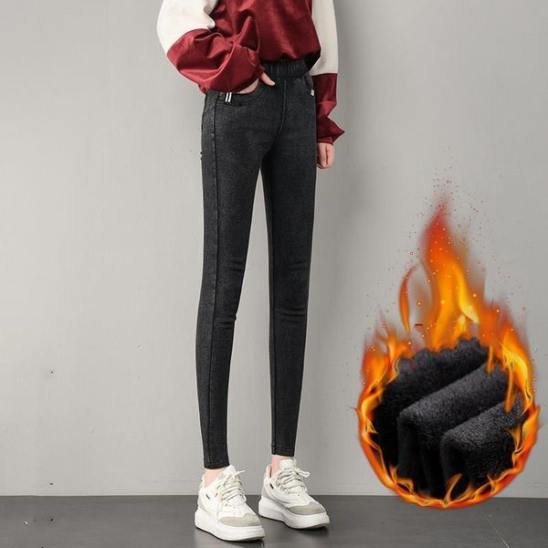 new autumn winter women thick velvet jeans pocket webbing warm snowflake pencil pants elastic straight leggings skinny jeggings, Blue
new autumn winter women thick velvet jeans pocket webbing warm snowflake pencil pants elastic straight leggings skinny jeggings, Blue