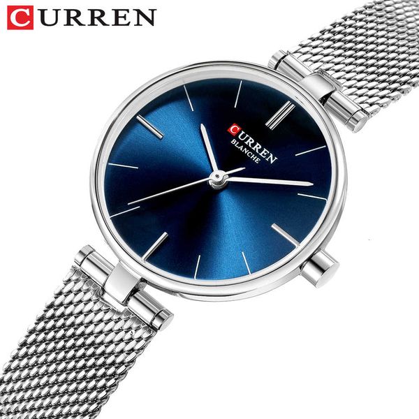 curren simple analog quartz watches for women stainless steel mesh wristwatch ladies dress bracelet watch female clock gift y1220, Silver
curren simple analog quartz watches for women stainless steel mesh wristwatch ladies dress bracelet watch female clock gift y1220, Silver