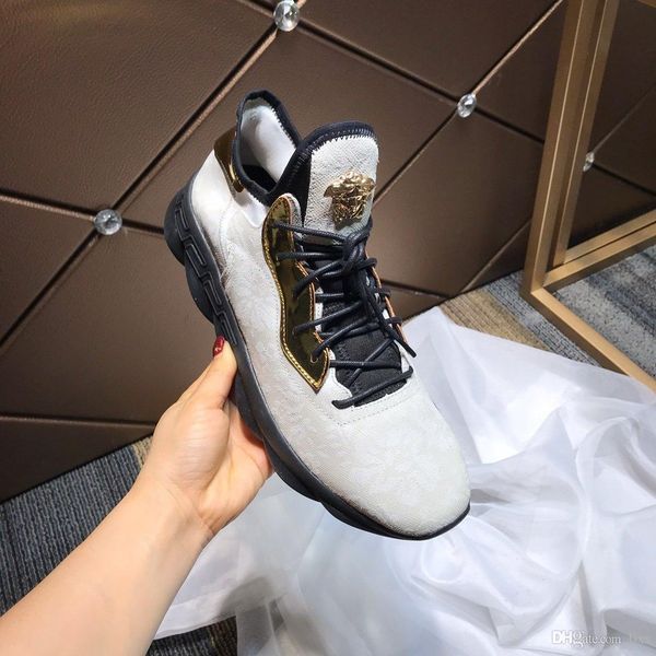 2020 scarpe da uomo gray musk deer hide with metal trim mens tennis shoes luxury brands running shoes, Black
2020 scarpe da uomo gray musk deer hide with metal trim mens tennis shoes luxury brands running shoes, Black