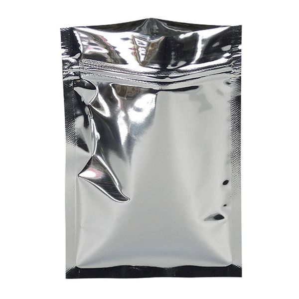 100pcs Aluminum Foil Ziplock Packaging Bags Mylar Foil Self Sealing Zipper Pouches Zip Lock Food Storage Bags For Snack Tea Pack H Bbyrqq
