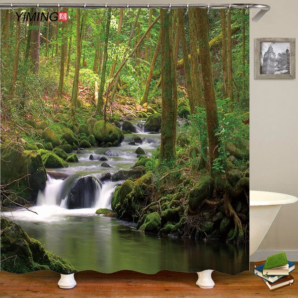 bathroom decoration waterproof shower curtain forest waterfall bathroom curtain polyester hook home decoration curtain 200x180cm
bathroom decoration waterproof shower curtain forest waterfall bathroom curtain polyester hook home decoration curtain 200x180cm