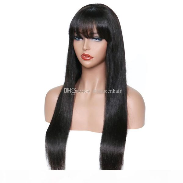 my queen hair swiss lace human wigs silk straight brazilian hair swiss lace cap with bang for black women, Black;brown
my queen hair swiss lace human wigs silk straight brazilian hair swiss lace cap with bang for black women, Black;brown