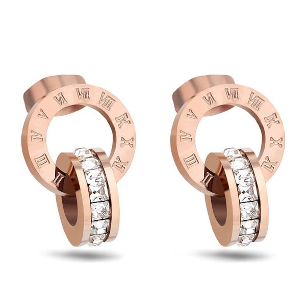 stud brand rose gold color roman numerals zircon earring for women 316l stainless steel fashion jewelry, Golden;silver
stud brand rose gold color roman numerals zircon earring for women 316l stainless steel fashion jewelry, Golden;silver