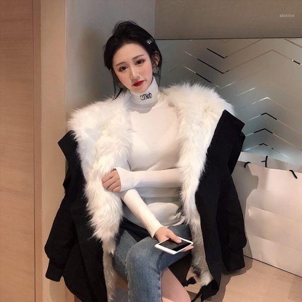 women's down & parkas 2021 autumn and winter women's stitching plush thick cotton warm jacket loose mid-length tooling trend1, Black
women's down & parkas 2021 autumn and winter women's stitching plush thick cotton warm jacket loose mid-length tooling trend1, Black