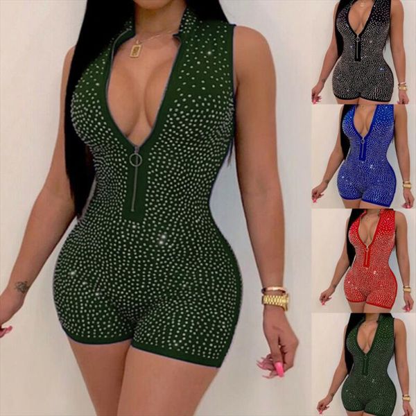 clubwear jumpsuit women ladies short sequins playsuit sleeveless deep v neck zipper bodycon party jumpsuit romper trousers, Black;white
clubwear jumpsuit women ladies short sequins playsuit sleeveless deep v neck zipper bodycon party jumpsuit romper trousers, Black;white