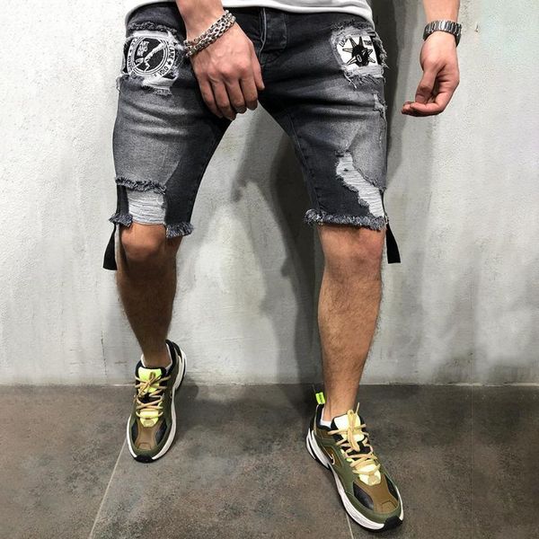 2020 new summer ripped mens denim shorts slim regular knee length short hole jeans shorts for male fashion taped plus size demin1, Blue
2020 new summer ripped mens denim shorts slim regular knee length short hole jeans shorts for male fashion taped plus size demin1, Blue