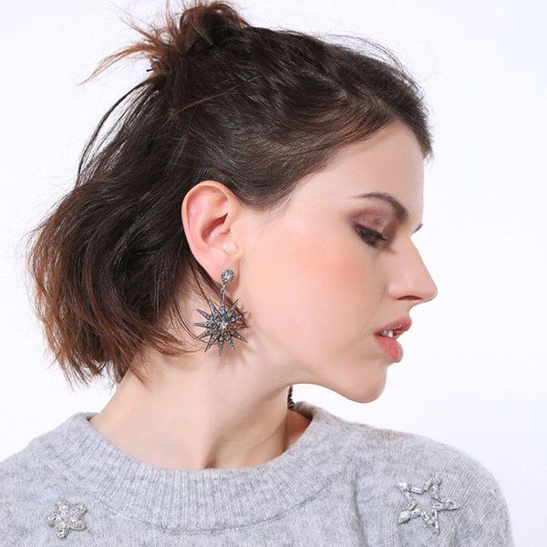antique asymmetric crystal star moon sun drop dangle earrings women statement fashion jewelry, Silver
antique asymmetric crystal star moon sun drop dangle earrings women statement fashion jewelry, Silver