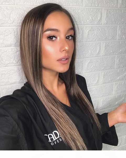 360 silky straight peruvian highlight blonde 13x6 lace front human hair wigs with baby hair middle part highlight blonde full lace wigs, Black 
360 silky straight peruvian highlight blonde 13x6 lace front human hair wigs with baby hair middle part highlight blonde full lace wigs, Black