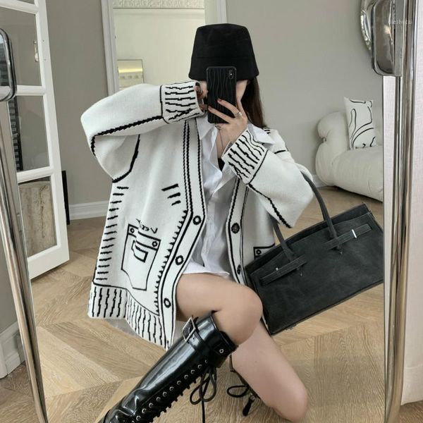 contrast color knitted cardigans women fashion v-neck single breasted female sweaters loose casual long sleeve a1141, White
contrast color knitted cardigans women fashion v-neck single breasted female sweaters loose casual long sleeve a1141, White
