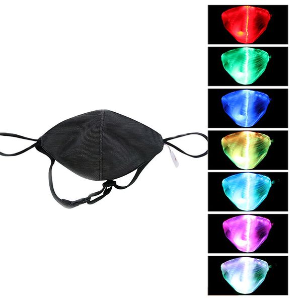 7 colors bar led light optical fiber fabric cool mask personality chargeable dustproof halloween glow party ktv props, Black
7 colors bar led light optical fiber fabric cool mask personality chargeable dustproof halloween glow party ktv props, Black