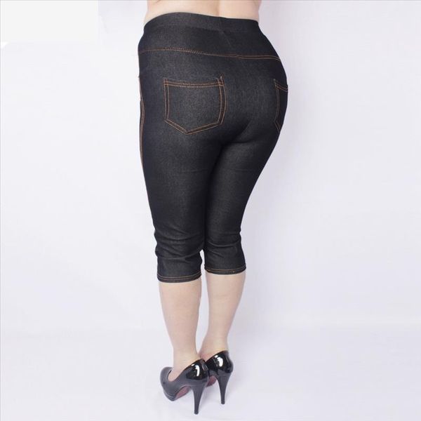 summer style women leggings super elastic denim soft and breathable 5xl plus size womens mid calf pants, Black
summer style women leggings super elastic denim soft and breathable 5xl plus size womens mid calf pants, Black