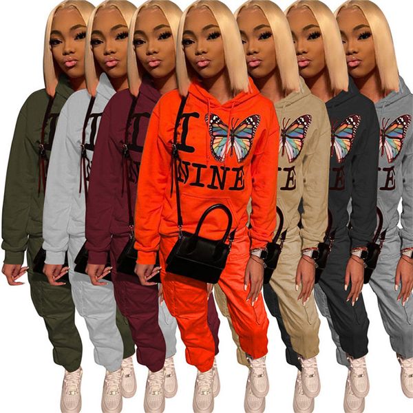 women butterfly printing tracksuit letters hooded hoodies and pants suit autumn winter sweater trousers two pieces outfits clothes d111105, White
women butterfly printing tracksuit letters hooded hoodies and pants suit autumn winter sweater trousers two pieces outfits clothes d111105, White