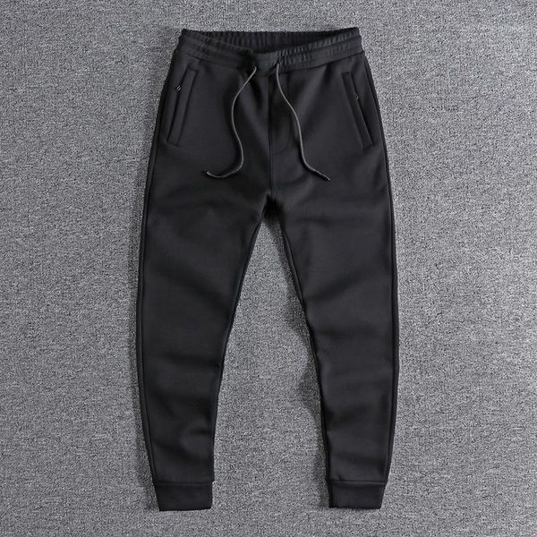 winter plush and thick casual pants men's slim fit small feet solid color versatile european and american men's trouser 07891, Black
winter plush and thick casual pants men's slim fit small feet solid color versatile european and american men's trouser 07891, Black