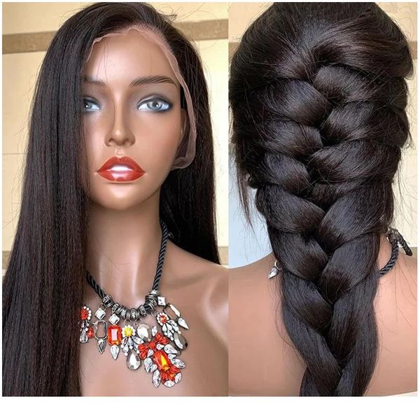 glueless yaki straight lace front wigs natural color synthetic headband wigs easy wear heat resistant fiber hair for bla wmteoy, Black
glueless yaki straight lace front wigs natural color synthetic headband wigs easy wear heat resistant fiber hair for bla wmteoy, Black