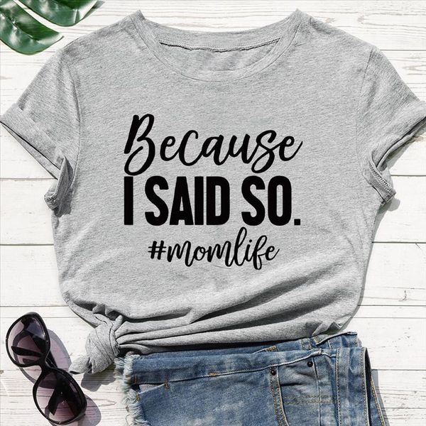 cool plus size new t shirt women because i said so. momlile letter print t shirt breathable comfortable personality shirt, White
cool plus size new t shirt women because i said so. momlile letter print t shirt breathable comfortable personality shirt, White