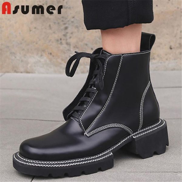 boots asumer 2021 est genuine leather woman square heel platform shoes comfortable zip fashion punk ankle women, Black
boots asumer 2021 est genuine leather woman square heel platform shoes comfortable zip fashion punk ankle women, Black