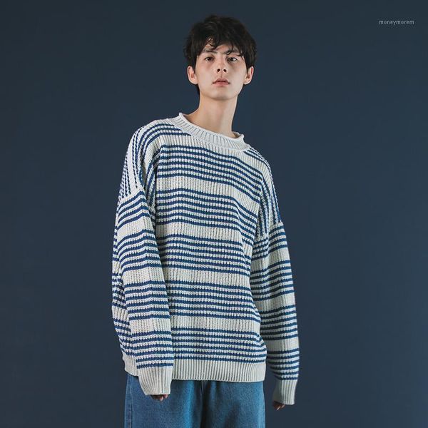 men's sweaters casual japanese pullover sweater striped simple loose autumn fashion retro long sleeve erkek mont men clothing de50my1, White;black
men's sweaters casual japanese pullover sweater striped simple loose autumn fashion retro long sleeve erkek mont men clothing de50my1, White;black
