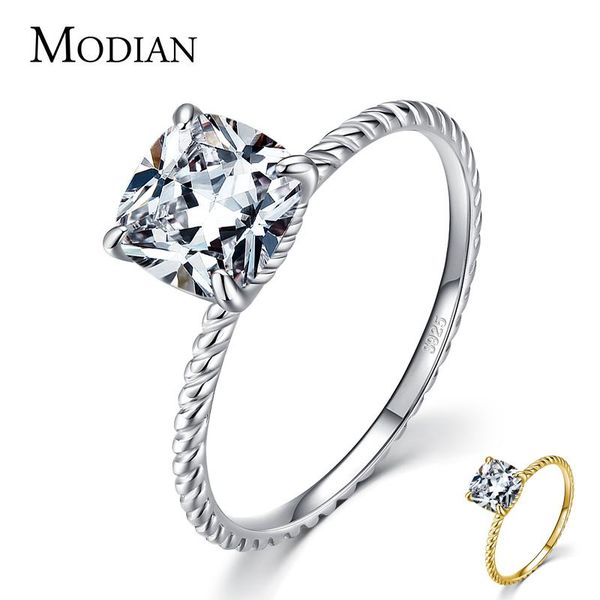 modian 925 sterling silver wedding ring luxury square cushion cut cz finger rings for women engagement jewelry, Golden;silver
modian 925 sterling silver wedding ring luxury square cushion cut cz finger rings for women engagement jewelry, Golden;silver