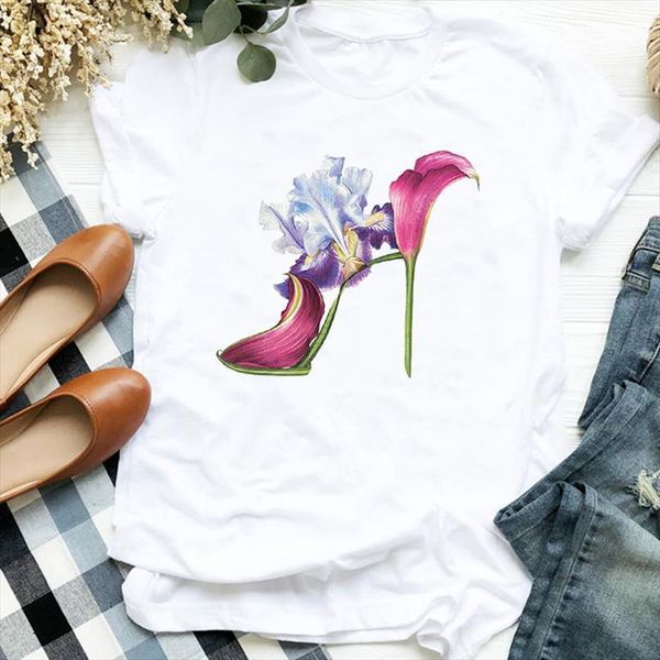 floral flower shoes print t shirt women short sleeve o neck loose tshirt women tee shirt female clothes camisetas mujer, White
floral flower shoes print t shirt women short sleeve o neck loose tshirt women tee shirt female clothes camisetas mujer, White