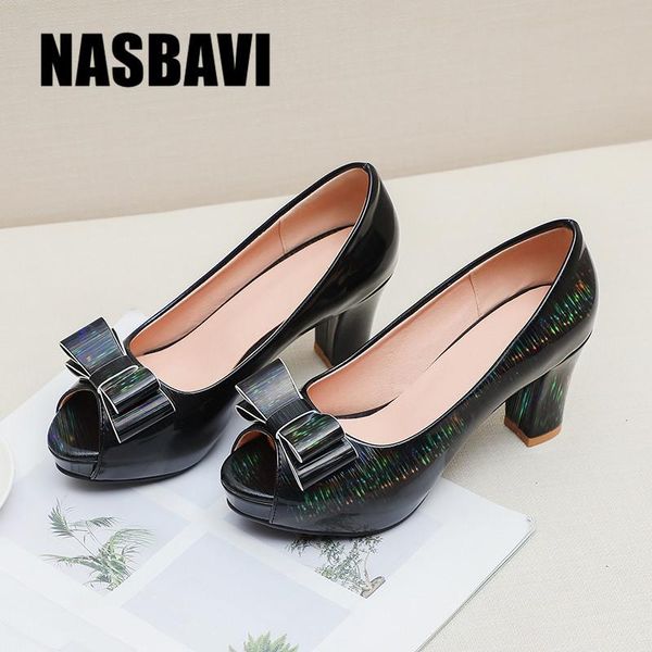 women laser mixed colors patent leather round toe block high heel ladies dress shoes platform bow slip on party shoes plus size, Black
women laser mixed colors patent leather round toe block high heel ladies dress shoes platform bow slip on party shoes plus size, Black