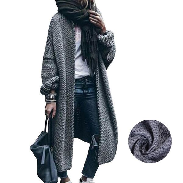 ladies elegant long knitted cardigan coat spring autumn women casual loose long sleeve solid color sweater jacket plus size 5xl, White
ladies elegant long knitted cardigan coat spring autumn women casual loose long sleeve solid color sweater jacket plus size 5xl, White