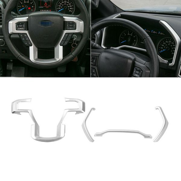 silver car steering wheel frame dashboard trim for ford f150 15+ interior accessories
silver car steering wheel frame dashboard trim for ford f150 15+ interior accessories