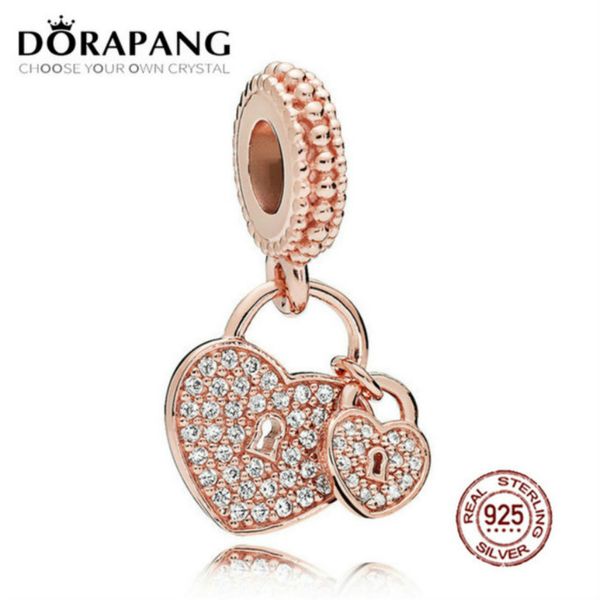 2021 new 100% 925 sterling silver love locks dangle charm rose & clear cz pendant bead for mother gift bracelet diy, Black
2021 new 100% 925 sterling silver love locks dangle charm rose & clear cz pendant bead for mother gift bracelet diy, Black