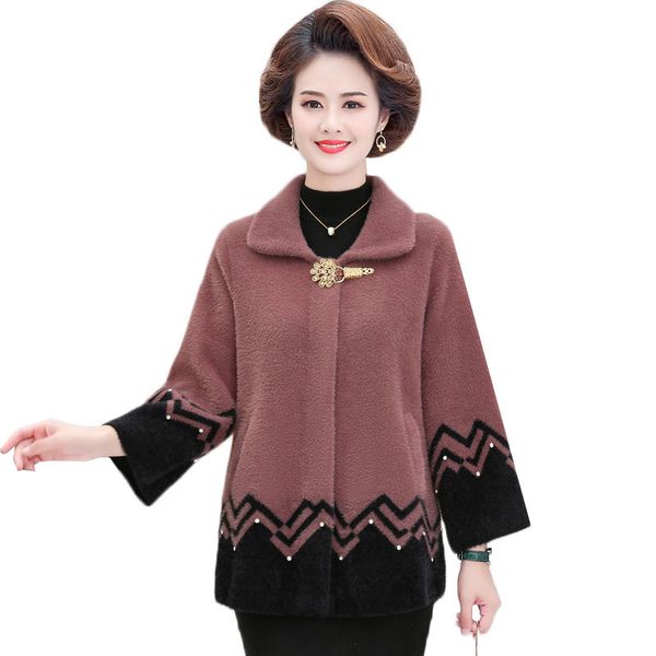 2021 new autumn winter short coat women new imitation mink jacket fashion mother clothes plus size female woolen basic coats outerwear uoir, Black
2021 new autumn winter short coat women new imitation mink jacket fashion mother clothes plus size female woolen basic coats outerwear uoir, Black