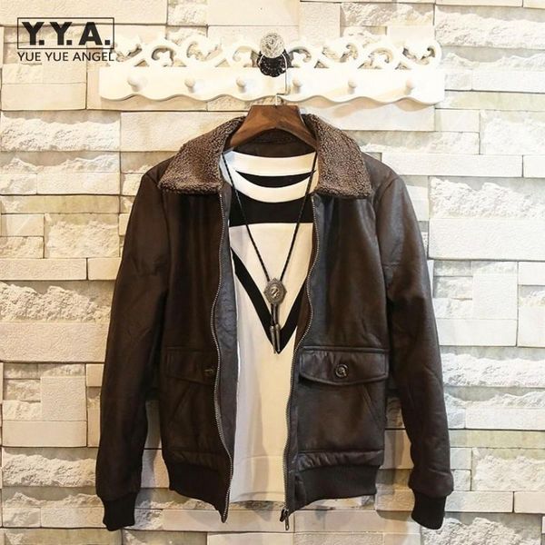 новая мужская осень байкер slim fit отворотом zipper кожезаменитель bomber jacket streetwear вскользь пальто мужские винтажные зимние куртки, Black
новая мужская осень байкер slim fit отворотом zipper кожезаменитель bomber jacket streetwear вскользь пальто мужские винтажные зимние куртки, Black