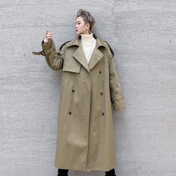 men's trench coats double breasted belt vintage casual long coat outerwear male women couple streetwear loose jacket cloak overcoat, Tan;black
men's trench coats double breasted belt vintage casual long coat outerwear male women couple streetwear loose jacket cloak overcoat, Tan;black