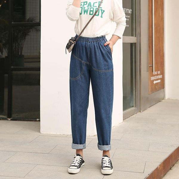 women's jeans spring fall summer casual jean large femme denim harem pants oversized plus size mom, Blue
women's jeans spring fall summer casual jean large femme denim harem pants oversized plus size mom, Blue