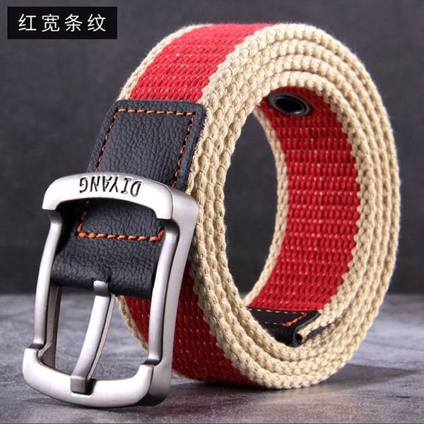 2mens designer belt pin buckle canvas waistband men leather belt youth korean casual student jeans with female military training woven belt, Black;brown
2mens designer belt pin buckle canvas waistband men leather belt youth korean casual student jeans with female military training woven belt, Black;brown