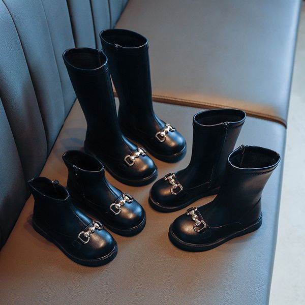 children' martin british socks medium big kids warm and slim girls' double buckle leather boots 26-36, Black;grey
children' martin british socks medium big kids warm and slim girls' double buckle leather boots 26-36, Black;grey