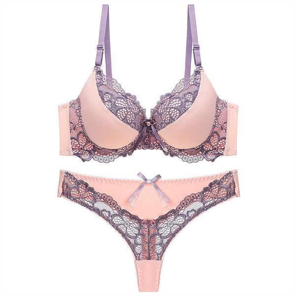 lace bra suit lady push up with steel ring a b cup bow cutout panties black red blue purple, Red;black
lace bra suit lady push up with steel ring a b cup bow cutout panties black red blue purple, Red;black