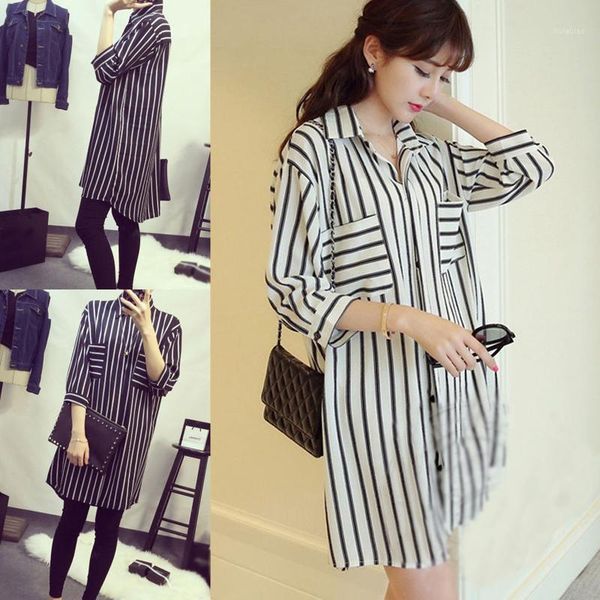 new fashion spring striped shirts 2020 women casual lapel 3/4 sleeve long blouses loose blusas femininas plus size 6xl1, White
new fashion spring striped shirts 2020 women casual lapel 3/4 sleeve long blouses loose blusas femininas plus size 6xl1, White