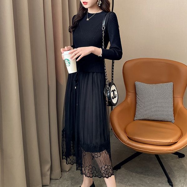 ice silk knitted for lace dress women 2020 spring new korean style elegant cropped sleeve mesh dress lace skirt opewr, Black;gray
ice silk knitted for lace dress women 2020 spring new korean style elegant cropped sleeve mesh dress lace skirt opewr, Black;gray
