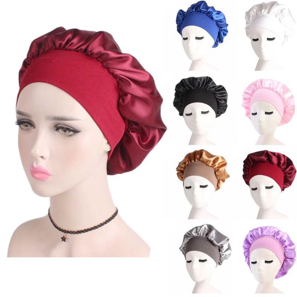 beanie/skull caps ly women's satin solid sleeping hat night sleep cap hair care bonnet nightcap for women men de nuit, Blue;gray
beanie/skull caps ly women's satin solid sleeping hat night sleep cap hair care bonnet nightcap for women men de nuit, Blue;gray