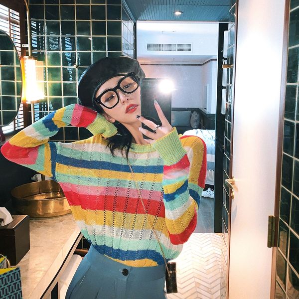 tputd rainbow pullover sweater for women 2020 early style new autumn and sl autumn light pullover sweatersweatercooked net red thin long, White;black
tputd rainbow pullover sweater for women 2020 early style new autumn and sl autumn light pullover sweatersweatercooked net red thin long, White;black