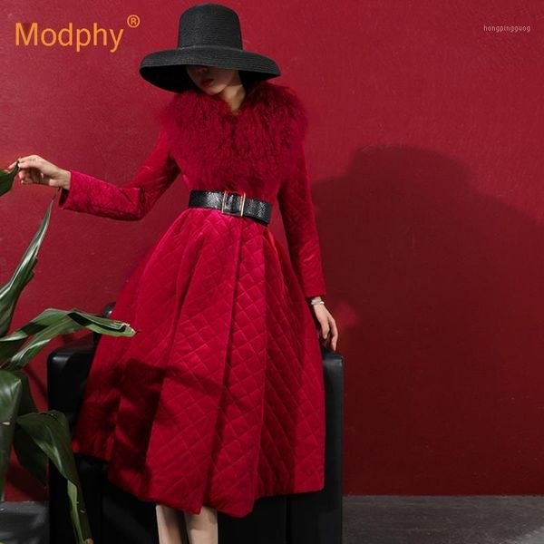 modphy 2020 winter new women's velvet mid-length coat club party fur v-neck red long-sleeved belt a-line elegant coat1, Black
modphy 2020 winter new women's velvet mid-length coat club party fur v-neck red long-sleeved belt a-line elegant coat1, Black