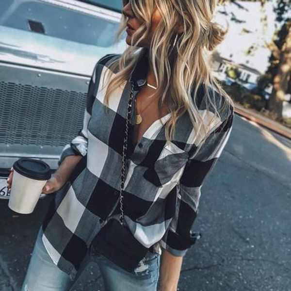 women's blouses & shirts autumn fashion blouse 2021 casual female clothing plaid long sleeve shirt button cardigan lady loosen street, White
women's blouses & shirts autumn fashion blouse 2021 casual female clothing plaid long sleeve shirt button cardigan lady loosen street, White
