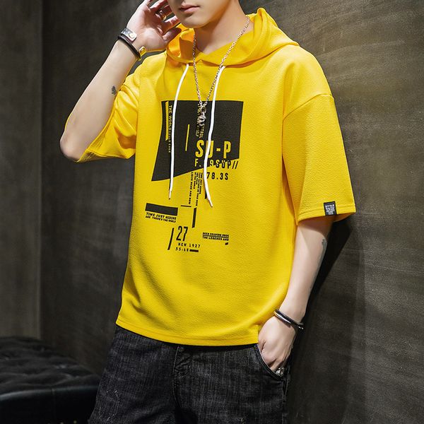 2020spring and autumn new half-sleeved men's sweatershirt youth casual hooded round neck short sleeve pullover hoodie sweatshirt y0111, Black
2020spring and autumn new half-sleeved men's sweatershirt youth casual hooded round neck short sleeve pullover hoodie sweatshirt y0111, Black