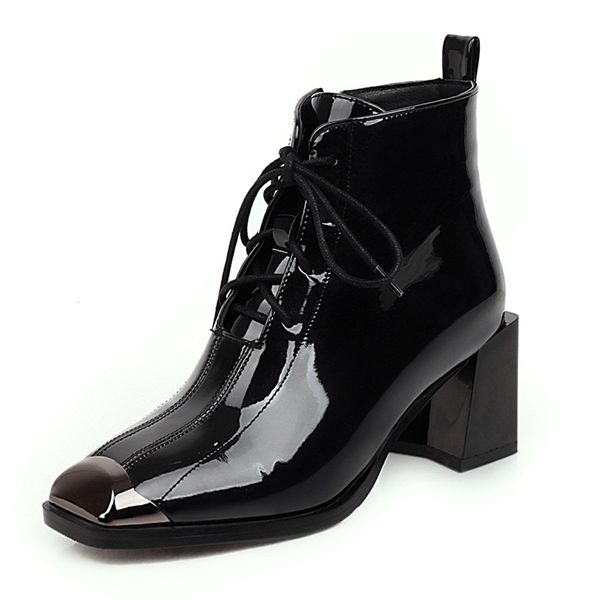 2021 female leather ankle black high heels with winter shoes woman as party boots gadv
2021 female leather ankle black high heels with winter shoes woman as party boots gadv