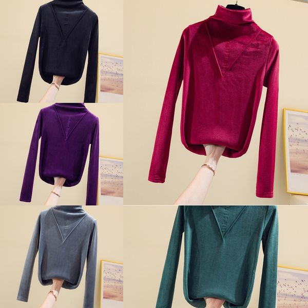 2020 autumn t-shirt new women's wear thickened double-sided silver fox velvet half high collar long sleeve t-shirt trend for women', White
2020 autumn t-shirt new women's wear thickened double-sided silver fox velvet half high collar long sleeve t-shirt trend for women', White