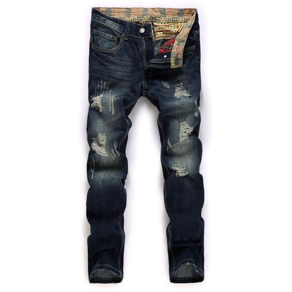 men's jeans dark blue denim trousers fashion men cotton ripped hole designer straight-leg retro high-quality wash
men's jeans dark blue denim trousers fashion men cotton ripped hole designer straight-leg retro high-quality wash
