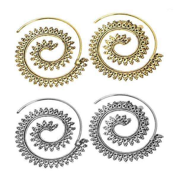 vintage ethnic metal gold/sliver charms womens circles round hoop earrings spiral brass tribal hoop earrings geometric jewelry1, Golden;silver
vintage ethnic metal gold/sliver charms womens circles round hoop earrings spiral brass tribal hoop earrings geometric jewelry1, Golden;silver