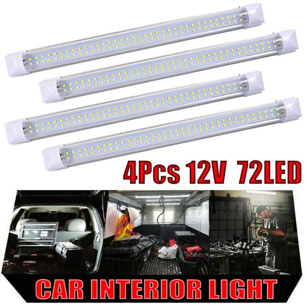 4x 72 led interior light strip bar car van bus caravan on/off switch 12v 12 volt 
4x 72 led interior light strip bar car van bus caravan on/off switch 12v 12 volt
