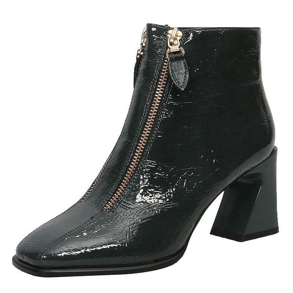 patent leather wedges boots ladies ins zipper autumn shoes girls ankle boots womens shoes, Black
patent leather wedges boots ladies ins zipper autumn shoes girls ankle boots womens shoes, Black