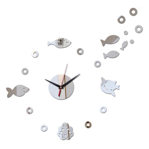 wall clocks clock watch home decoration reloj de pared promotion quartz living room acrylic 3d mirror1