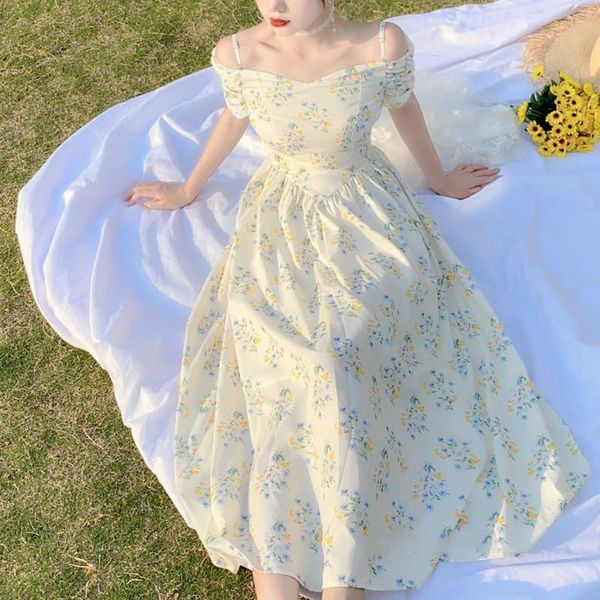 summer floral dress women puff sleeve sleeveless chiffon party dress casual elegant french style boho summer 2021, Black;gray
summer floral dress women puff sleeve sleeveless chiffon party dress casual elegant french style boho summer 2021, Black;gray