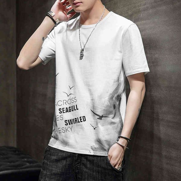 men's t shirt 2021 summer tide brand seagull personalized short sleeve round neck cotton upper clothes t-shirt wear, White;black
men's t shirt 2021 summer tide brand seagull personalized short sleeve round neck cotton upper clothes t-shirt wear, White;black